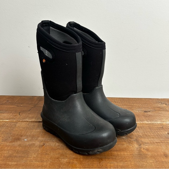 Bogs Winter Snow Waterproof Boots Black Kids Size 12 - Picture 1 of 5